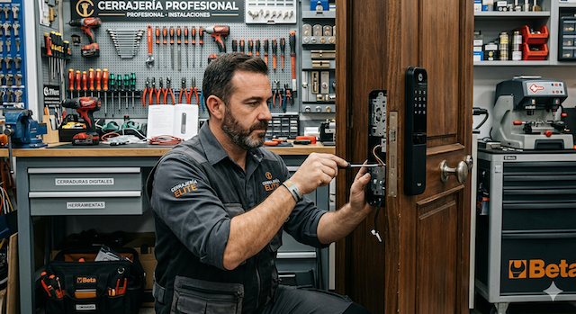 Cerrajero urgente abriendo puerta en Alicante